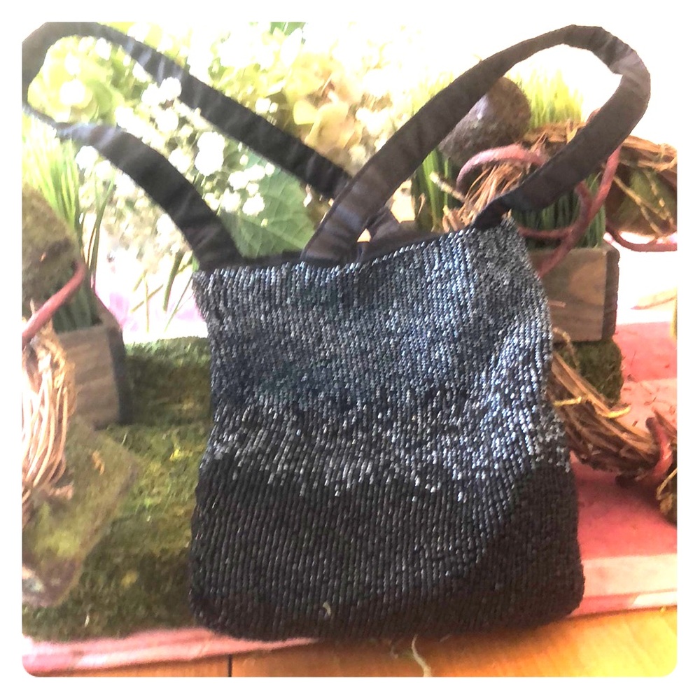 Navy evening purse
